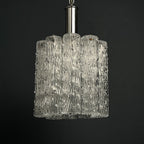 Mid-century murano glass chandelier Tronchi by Toni Zuccheri for Venini Italy 1960s