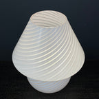 Vintage Swirl Murano Glass Table Lamp Mushroom, Italy 1970s