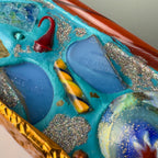 Mid-Century Murano Glass Mosaic Mirror by Zane Luigina "Fantasy Glass", Italy, 1990s