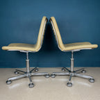 Vintage Italian Desk Chairs - 1970s Mid-Century Modern Style - Set of 2