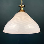 Vintage Murano Glass Pendant Lamp: Swirl Italian Lighting, 1970s