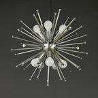 Vintage crystal chandelier Sputnik Dandelion Italy 1960s mid-century modern italian lighting
