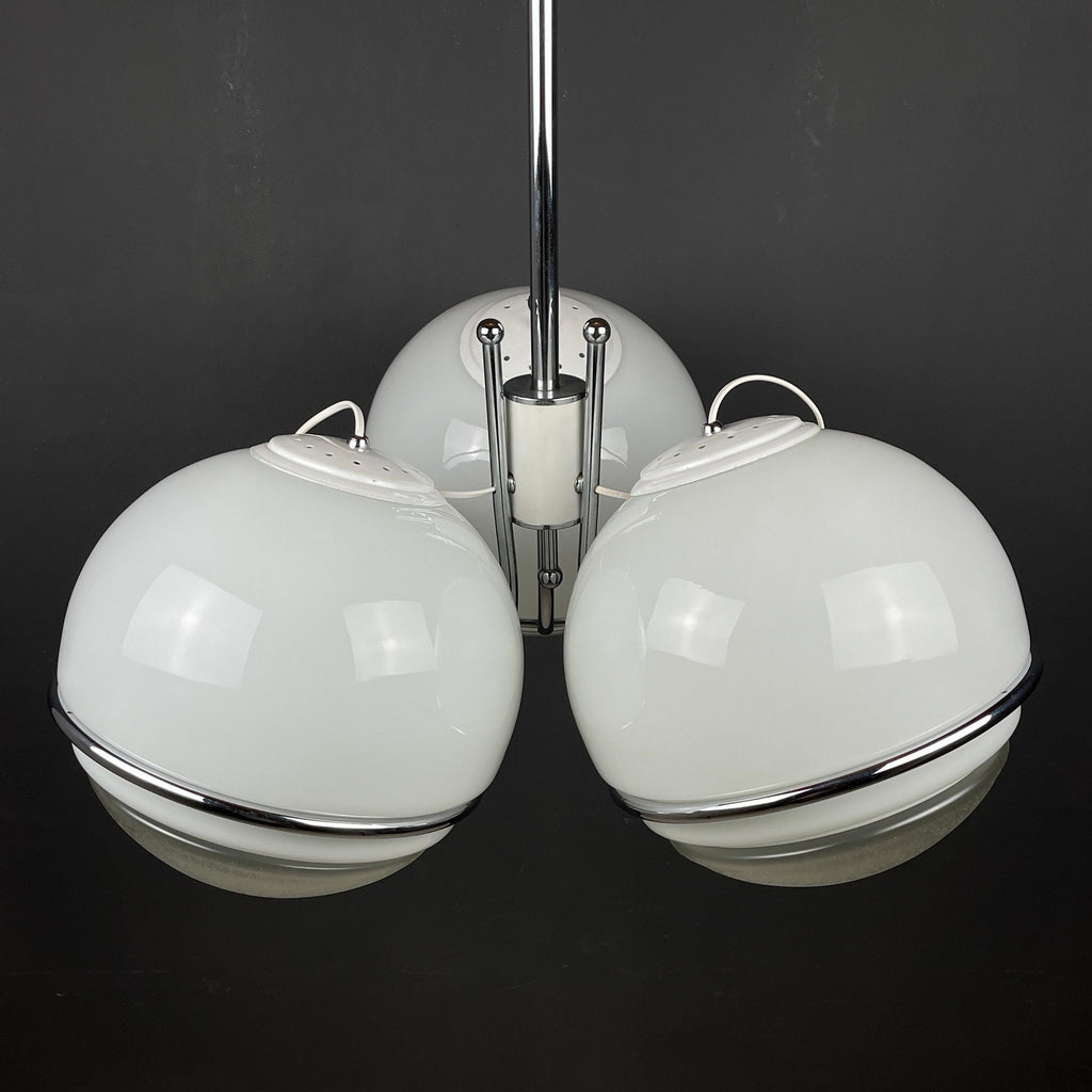 Gino Sarfatti large globe chandelier Italy 1960s