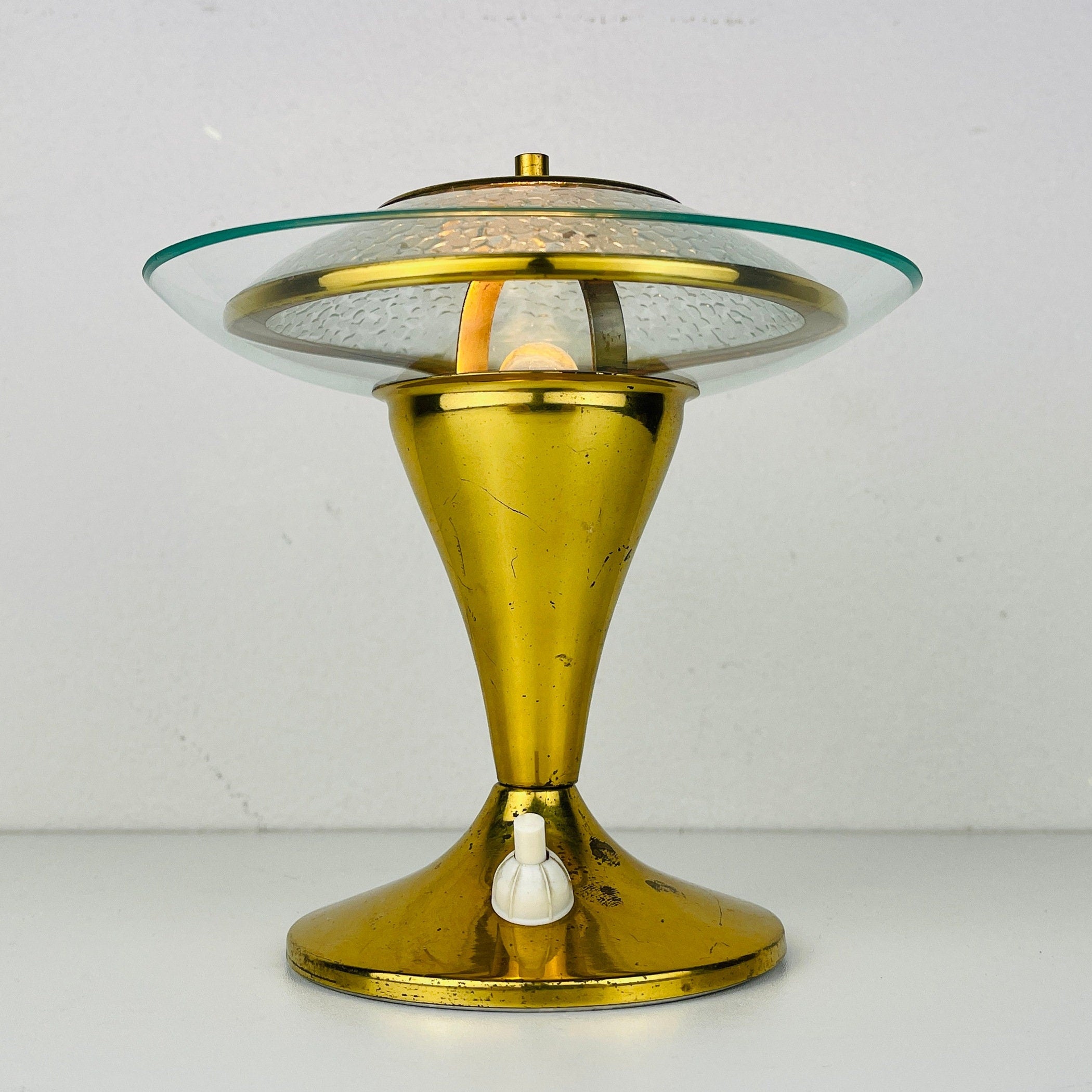 Vintage night lamp Italy 1970s Mid-century modern Space age light UFO table lamps