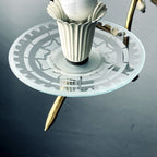 Mid-Century Fontana Arte Chandelier: Brass & Glass, Pietro Chiesa, 1940s