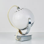 Mid-century white wall lamp Eyeball Italy 1960s Retro lighting Space Age Atomic