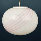 Classic swirl murano pendant lamp Vetri Murano Italy 1970s Italian mid-century modern lighting