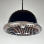 Vintage Murano black pendant lamp by Lino Tagliapietra for VeArt, Italy 1960s
