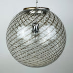 Vintage La Murrina Swirled Murano Glass Pendant Lamp - 1970s Italian Lighting