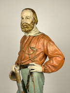 Large antique plaster sculpture Giuseppe Garibaldi, Italy, 1910-1920s