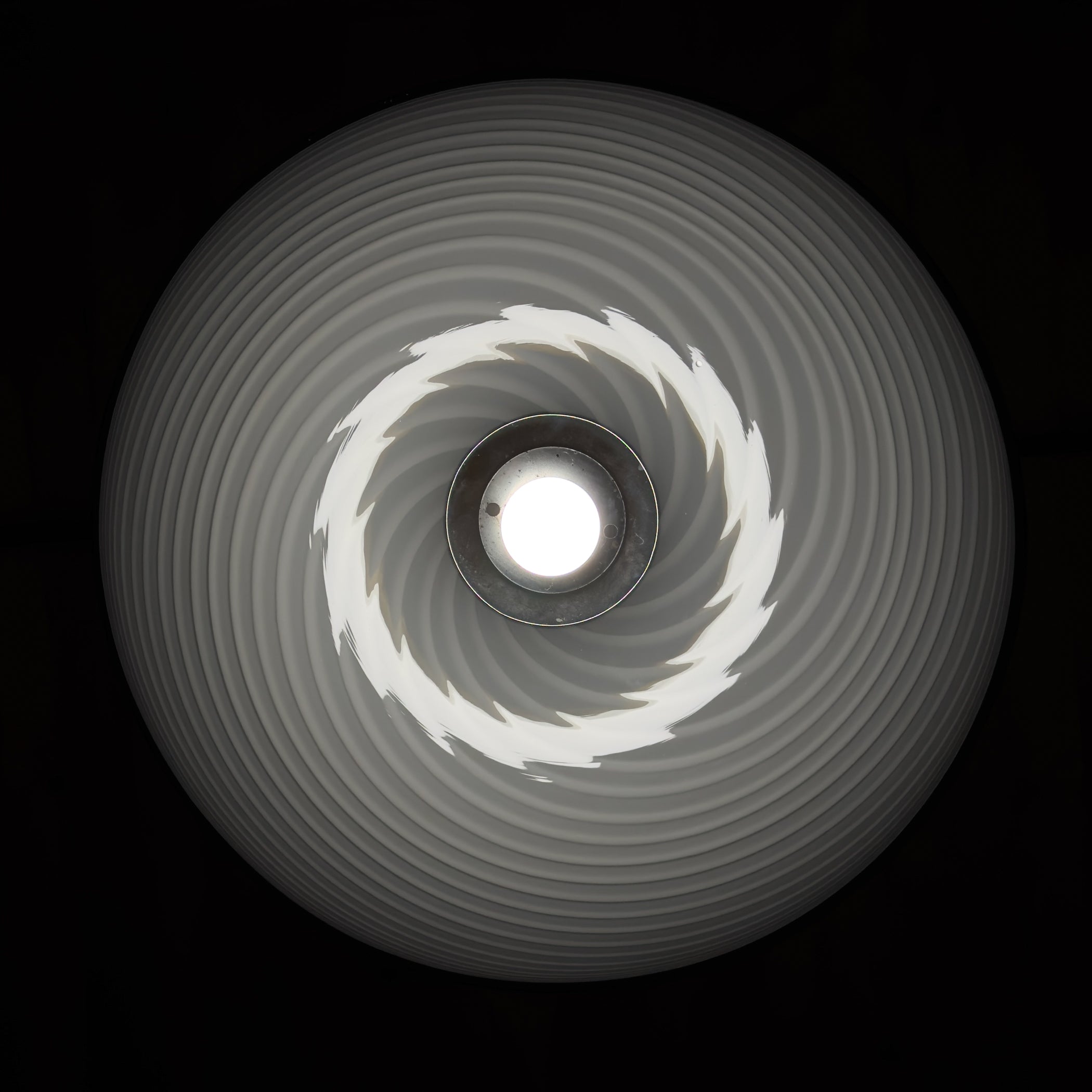 Vintage Swirl Murano Glass Pendant Lamp, Italy 1970s