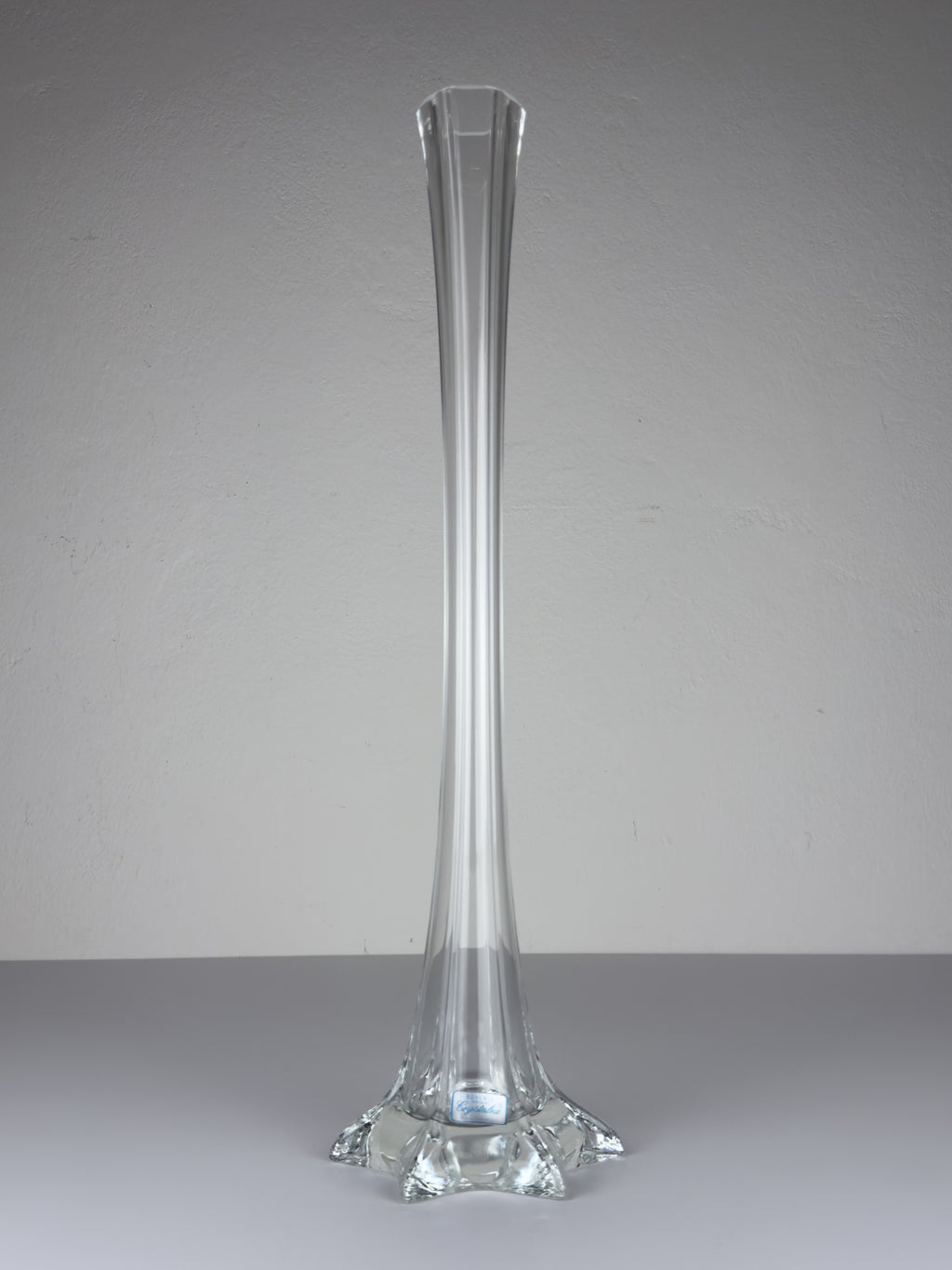 Large Crystal vase by Bohemia Crystalex, Czech Republic, 1990s