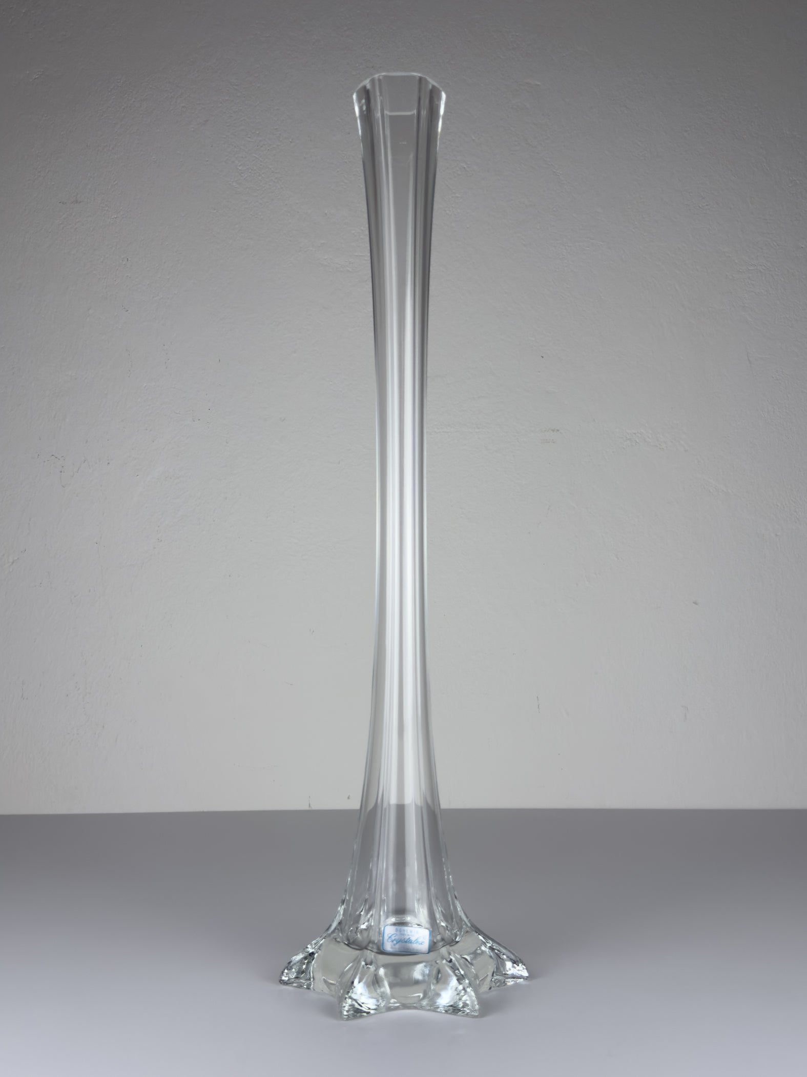 Large Crystal vase by Bohemia Crystalex, Czech Republic, 1990s