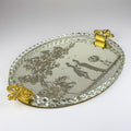 Vintage Venetian glass Mirror Tray, Italy 1950s