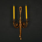 Large Bronze Wall Candle Sconce, France 1950s