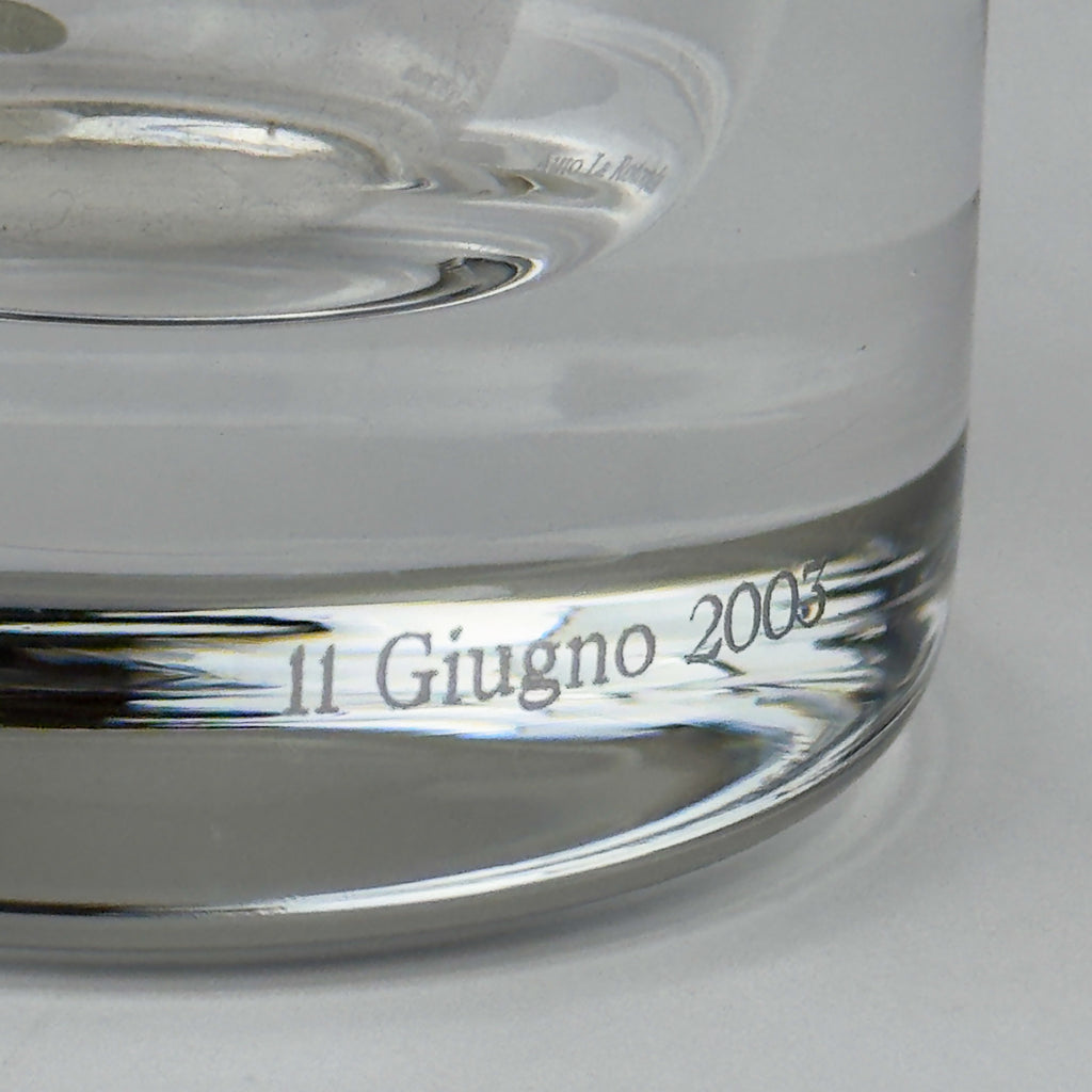 Mercedes-Benz Auto Rotonda Crystal Glass Vase by Il Giugno, 2003, Italian Design, 24% Lead Crystal