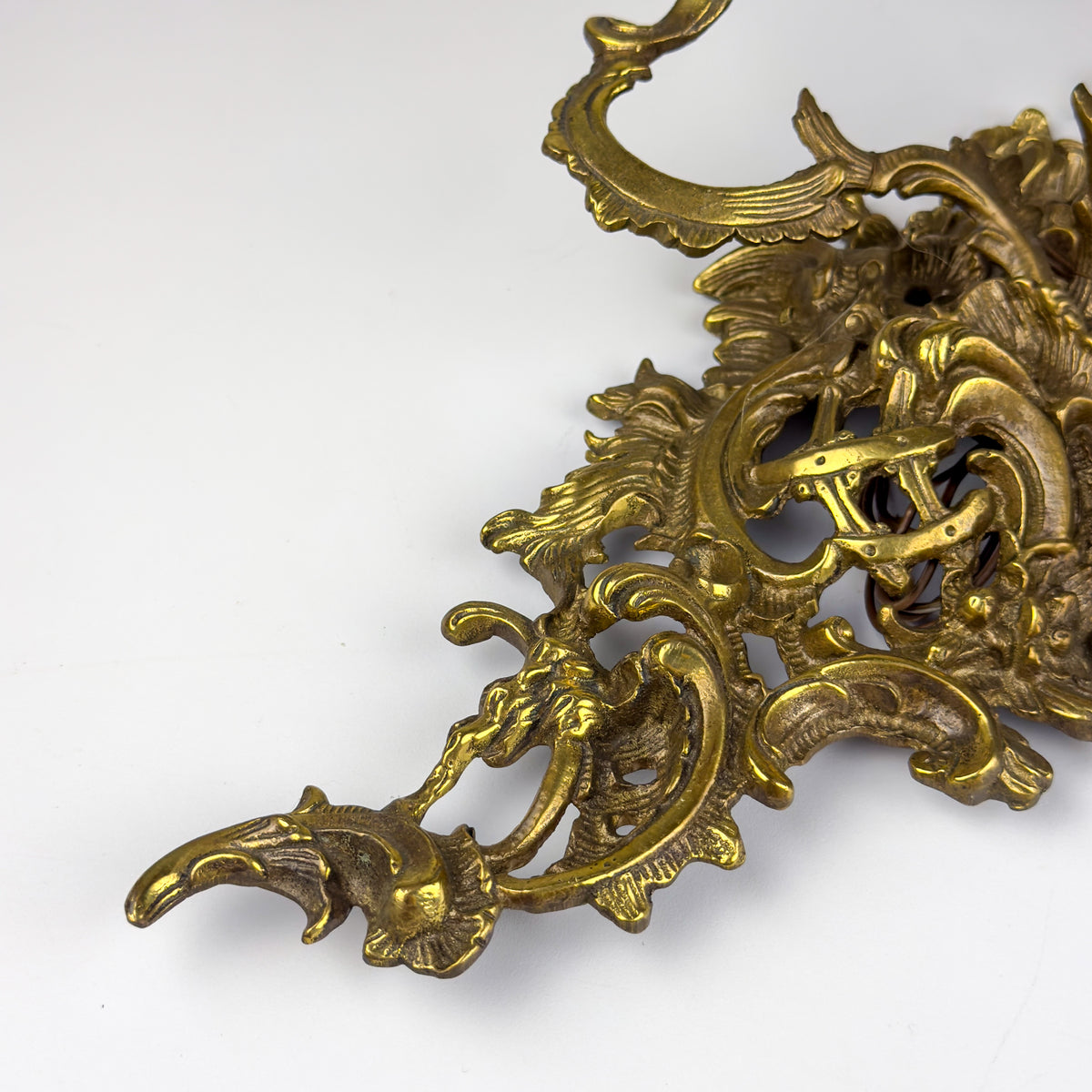 Vintage Bronze Wall Sconce - Italian Home Decor - Italy, 1930s