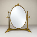 Vintage tabletop vanity mirror from brass, Italy, 1950s