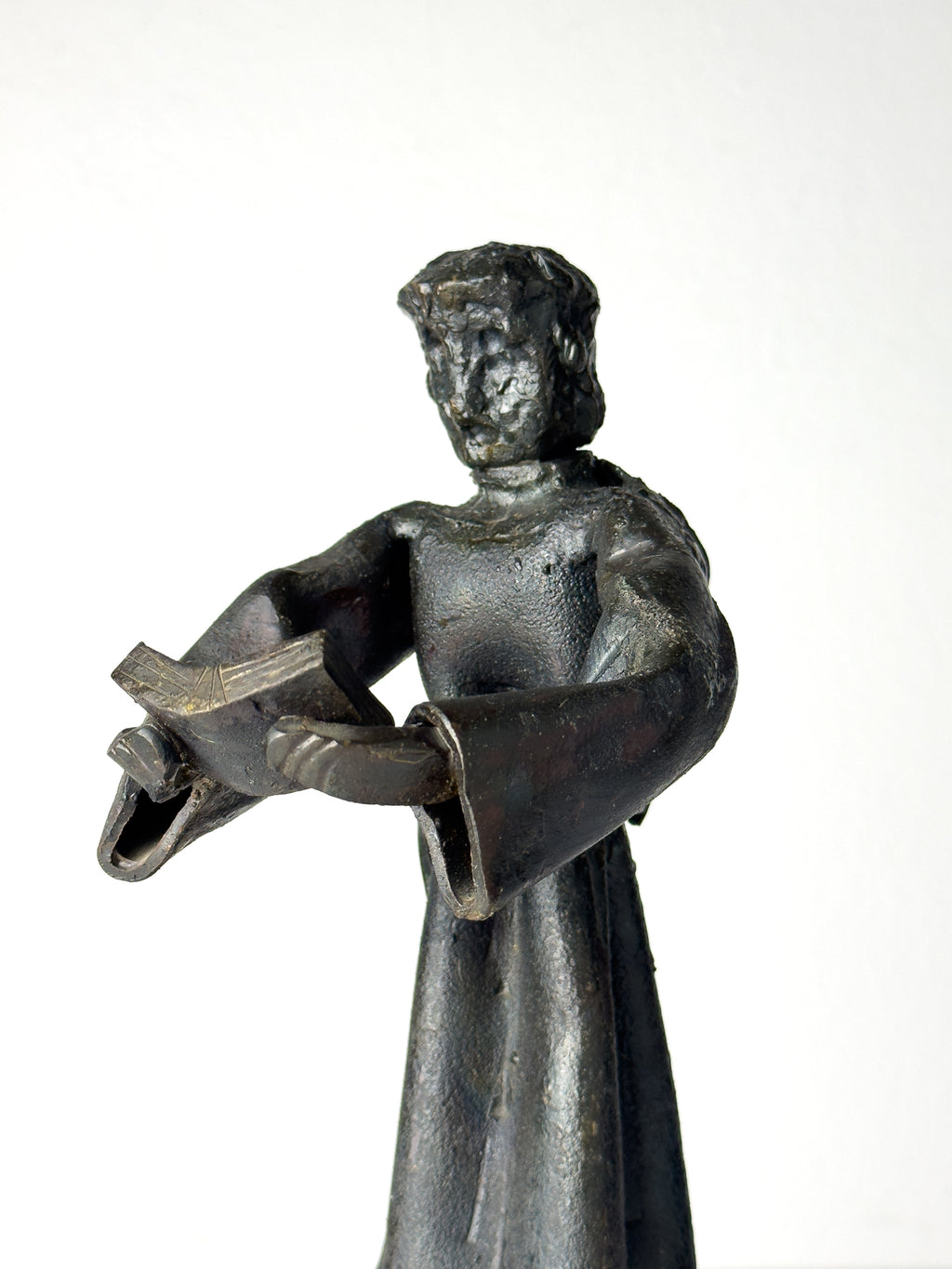 Vintage Brutalist sculpture "Monk With The Book" by Salvino Marsura, Italy 1970s