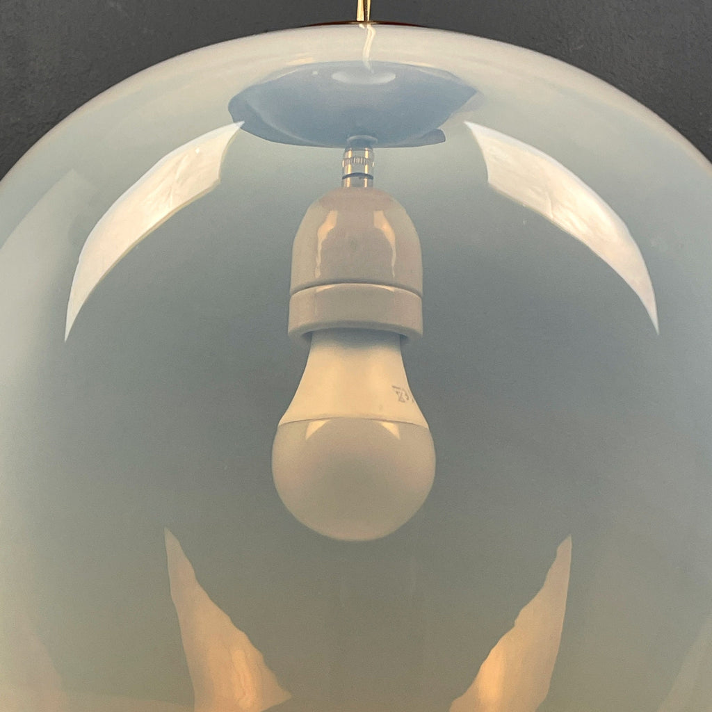 [Reserved, included shipping] Murano pendant lamp Egg by Leucos, Italy 1960s Mid-century italian modern lighting