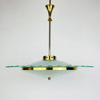 Vintage Fontana Arte Disk Chandelier by Pietro Chiesa, 1940s Italian Lighting