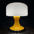 Vintage Mid-Century Modern Table Lamp, Italy 1970s, Space Age, Yellow