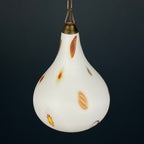 Mid-century multicolor opaline murano glass pendant lamp by Stilnovo Italy 1950s