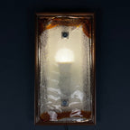 Vintage Wood Murano Wall lamp Italy, 1970s MCM Sconce Lamp