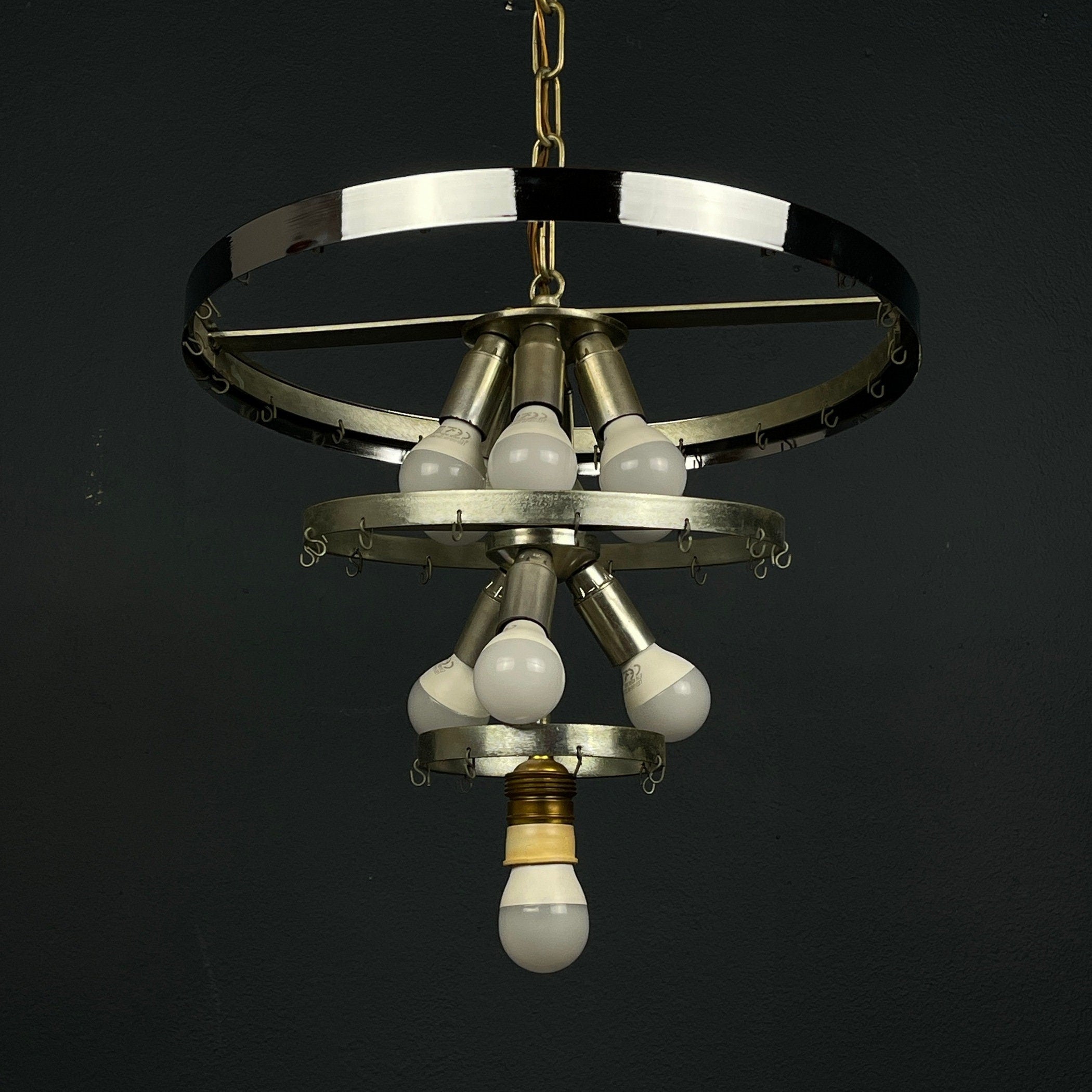 Mid-century murano glass chandelier Tronchi by Toni Zuccheri for Venini Italy 1960s