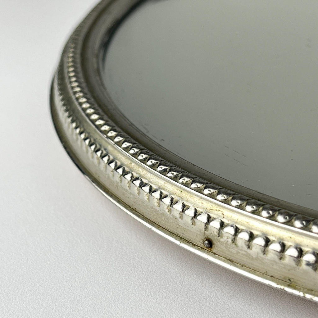 Vintage metal tray with mirror, Italy 1970s
