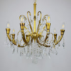 Vintage crystal chandelier, Italy 1950s