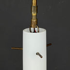 Multicolor opaline murano glass pendant lamp by Stilnovo, Italy 1950s, Mid-century modern