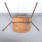 Retro desk chair from 80s Yugoslavia Stol Kamnik Plywood Metal Chrome Leg Retro office