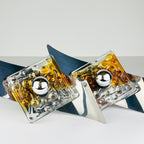 Vintage AV Mazzega Murano Wall Lamps: Mid-Century Italian Lighting, Set of 2