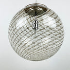 Vintage La Murrina Swirled Murano Glass Pendant Lamp - 1970s Italian Lighting