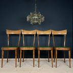 Vintage dining chairs by Pirelli Sapsa, Italy 1950s, Set of 4, Mid-century design