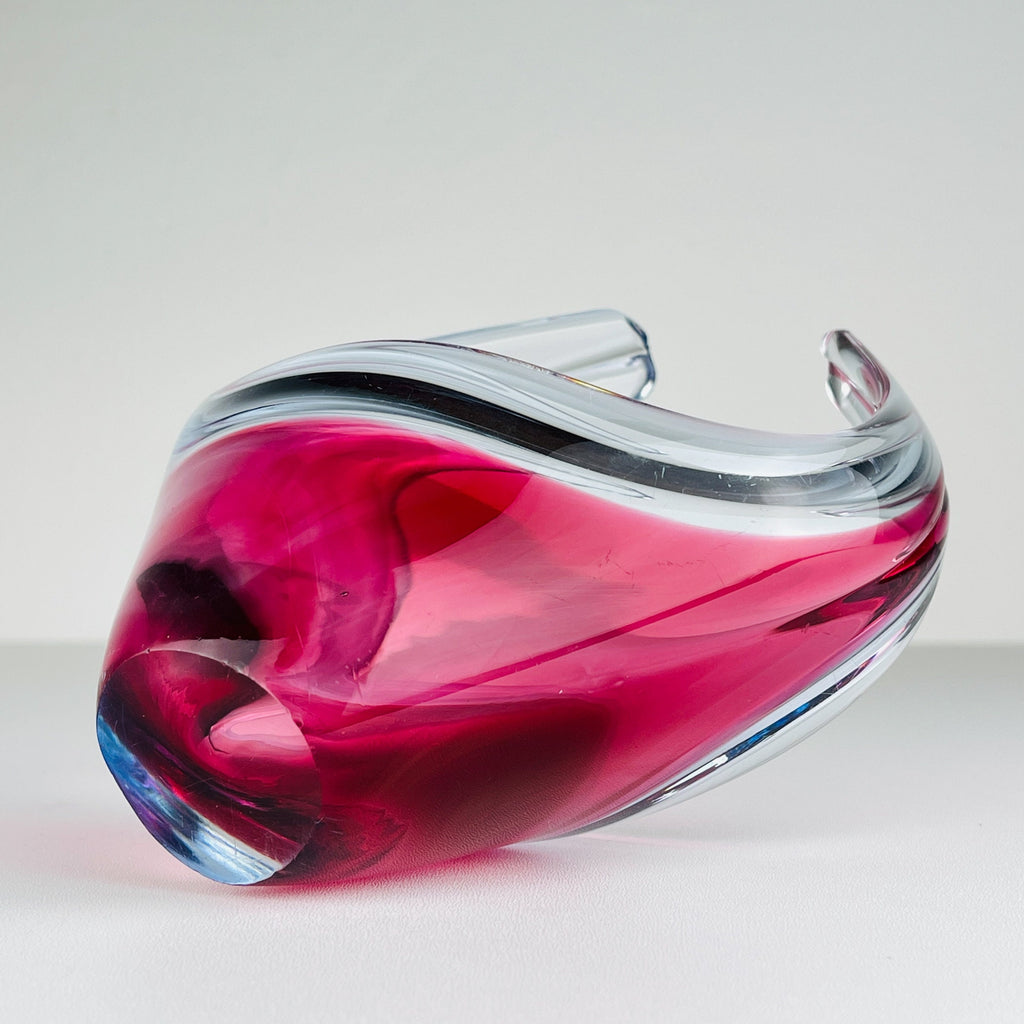 Vintage small murano vase Italy 1970s, Mid-century modern design