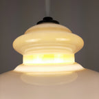 Vintage glass lamp Yugoslavia '70s Mid-century ceiling lamp Retro lighting