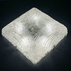 Vintage ice murano glass ceiling lamp by J.T.Kalmar, Austria, 1960s