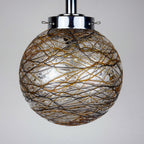 Vintage Murano sphere ball pendant lamp, Italy 1960s
