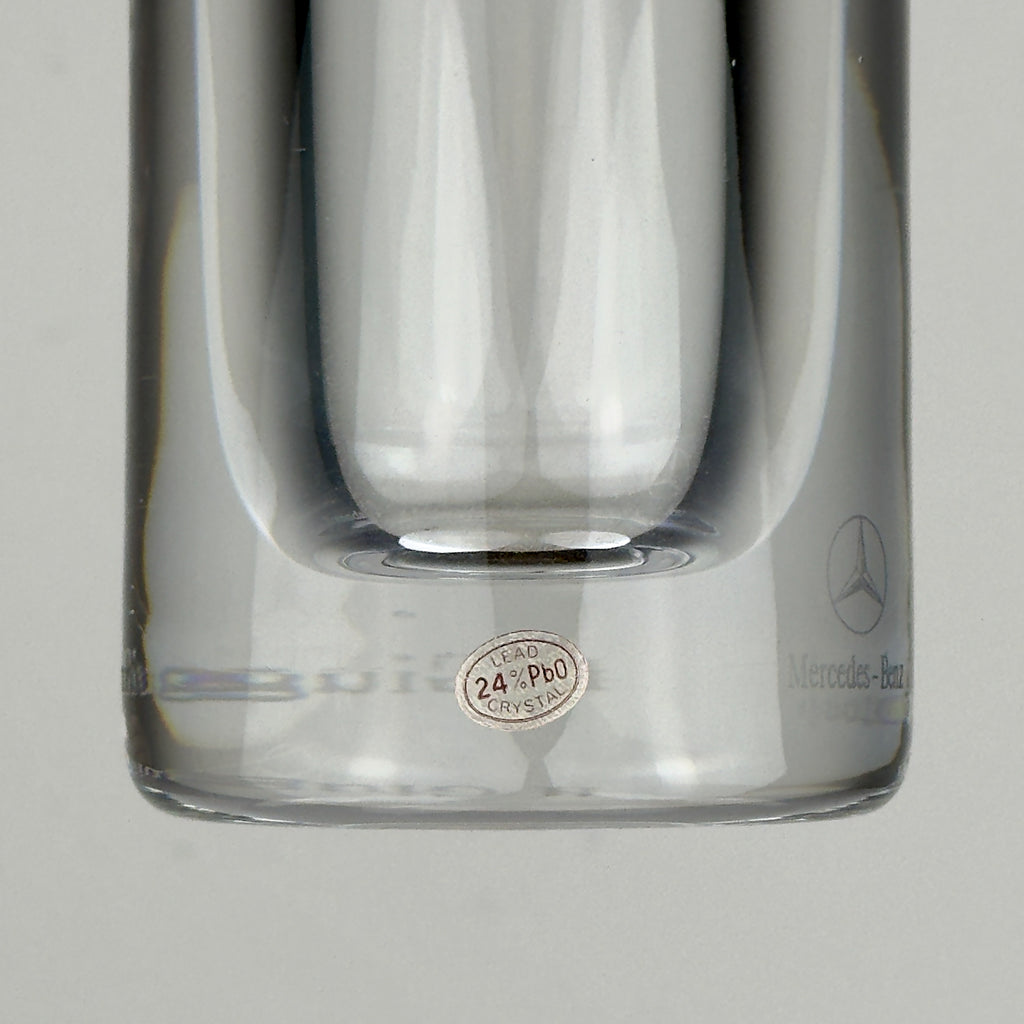 Mercedes-Benz Auto Rotonda Crystal Glass Vase by Il Giugno, 2003, Italian Design, 24% Lead Crystal