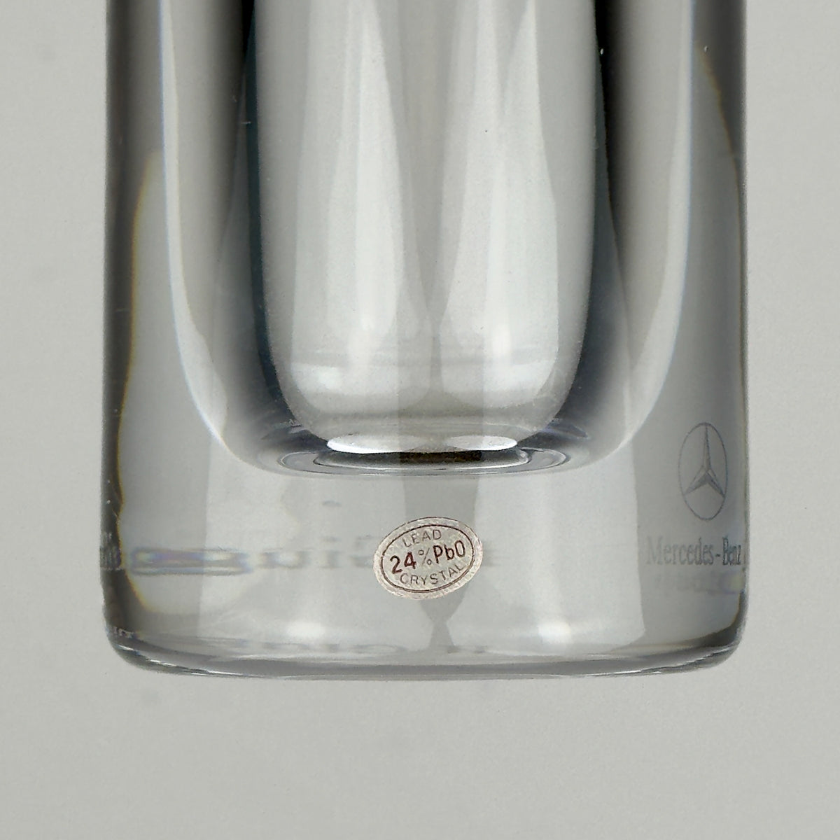 Mercedes-Benz Auto Rotonda Crystal Glass Vase by Il Giugno, 2003, Italian Design, 24% Lead Crystal