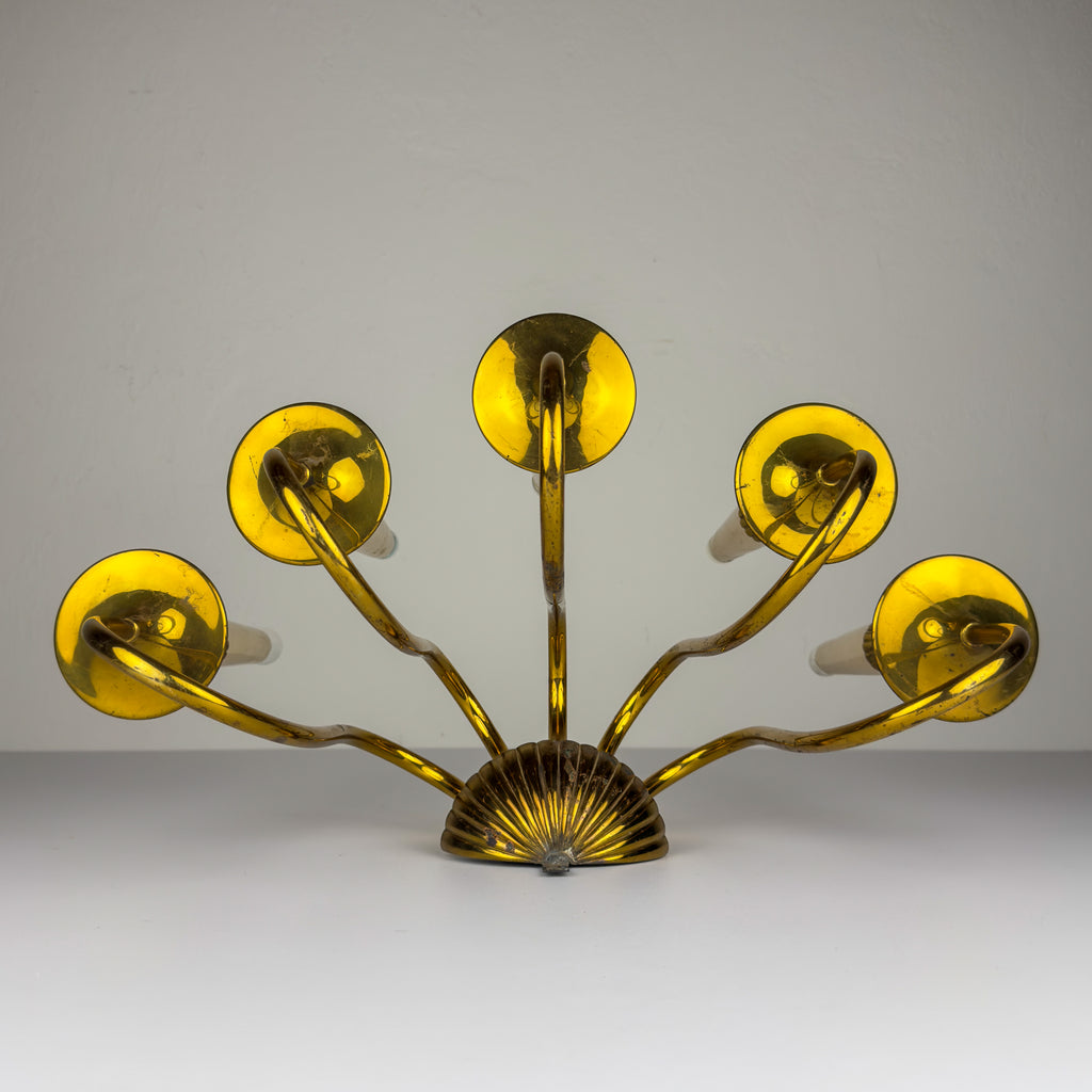 Vintage brass wall lamp by Stilnovo, Italy, 1950s