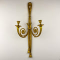 Large Bronze Wall Candle Sconce, France 1950s
