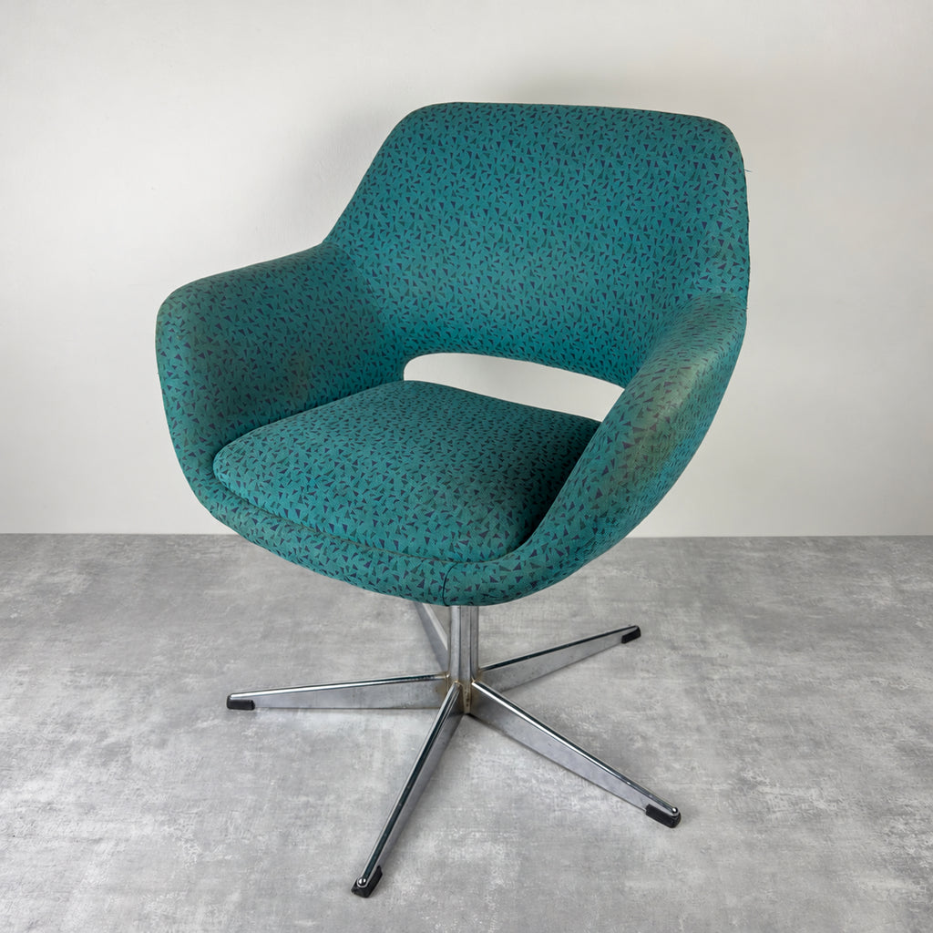 Vintage Mid-Century Modern Swivel Chair: Stol Kamnik, Yugoslavia 1970s