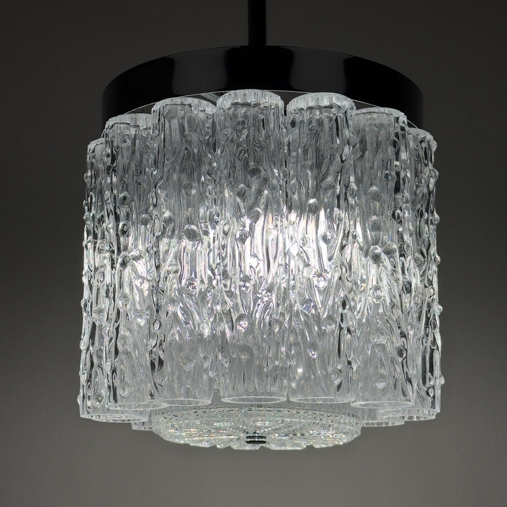 Vintage murano glass chandelier Tronchi by Toni Zuccheri for Venini, Italy 1960s