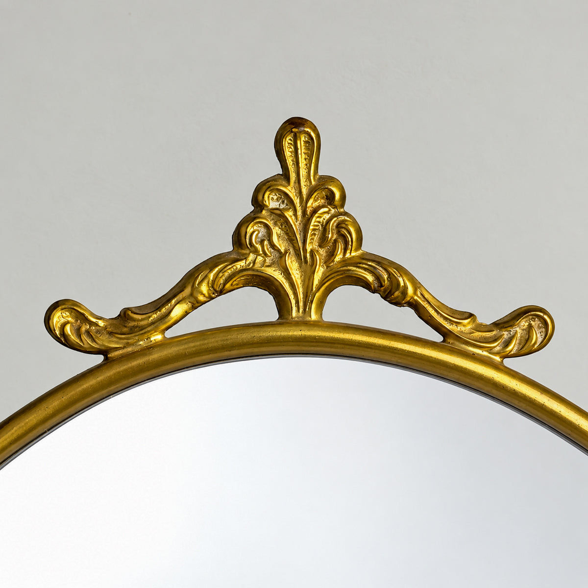 Vintage tabletop vanity mirror from brass, Italy, 1950s
