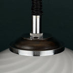 Vintage Swirl Murano Glass Pendant Lamp, Italy 1970s