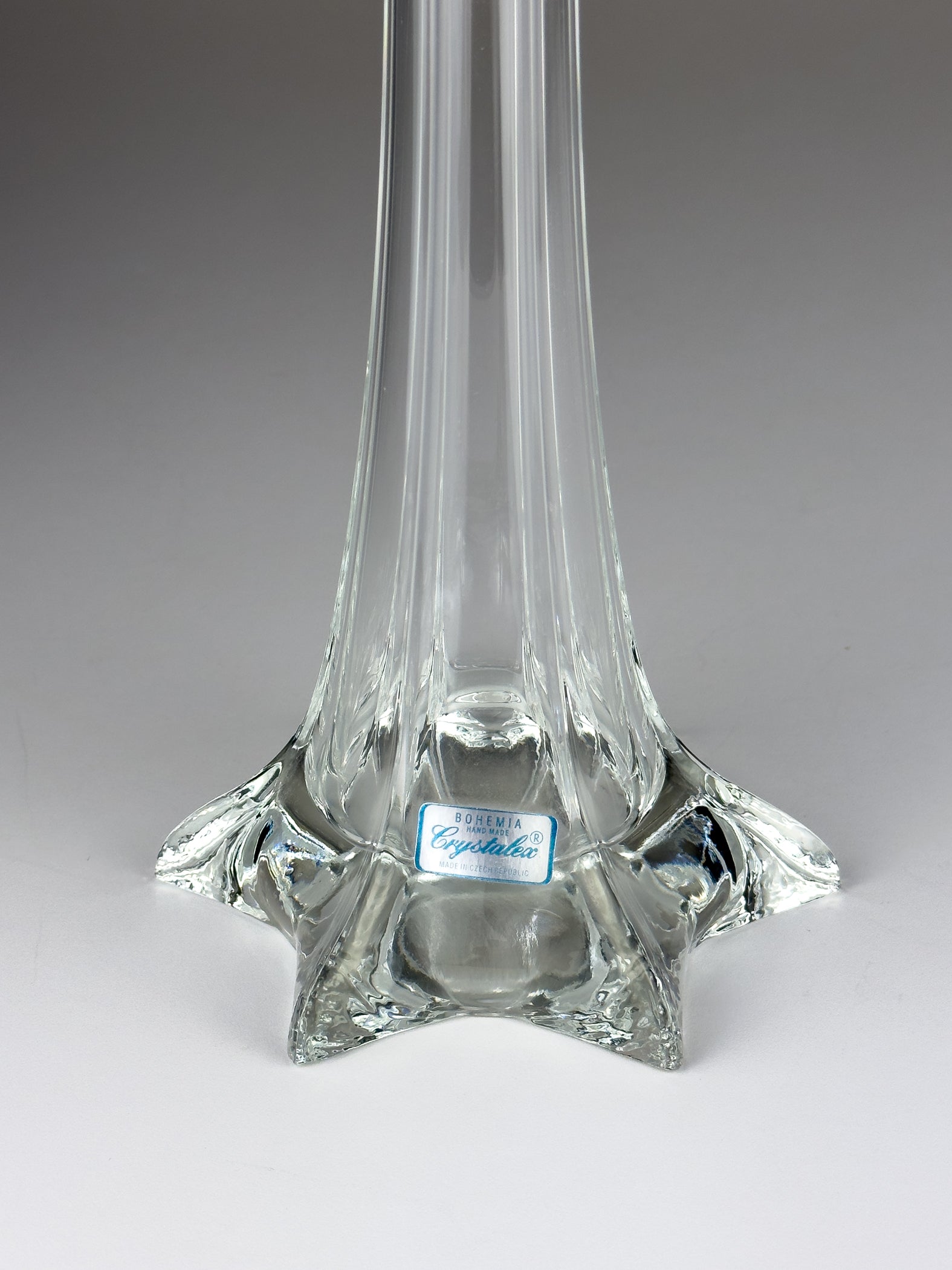 Large Crystal vase by Bohemia Crystalex, Czech Republic, 1990s