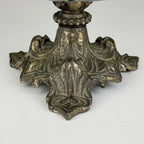 Antique glass bowl with bronze base, Italy 1920s